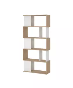 LIBRERIA "LABIRINTO" BIANCO QUERCIA, 80X29,5X173,5 CM